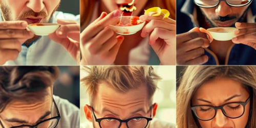 Image shows six people enjoying a bowl of soup each